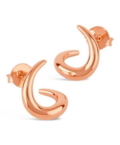 Shop Dinny Hall Rose Gold-plated Toro Small Twist Stud Earrings