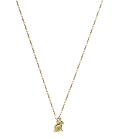 Shop Alex Monroe Gold-plated Sitting Bunny Necklace