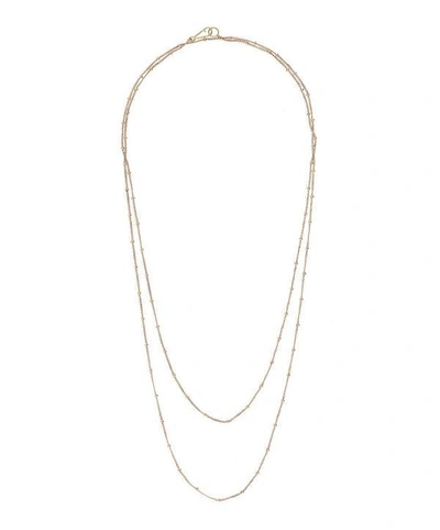 Annoushka 14ct Rose Gold Saturn Long Chain Necklace In Rose Gold