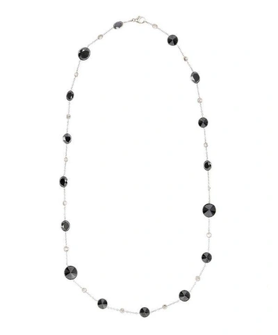 Shop Kojis White Gold Optical Black And White Diamond Necklace