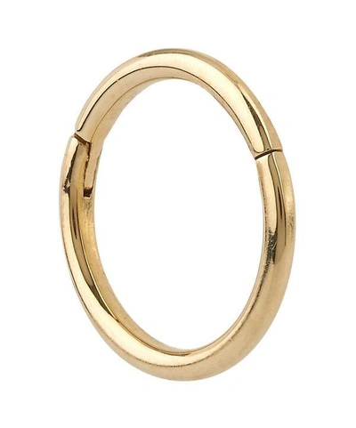 Shop Maria Tash 14ct 8mm Plain Single Hoop Earring In Yellow Gold