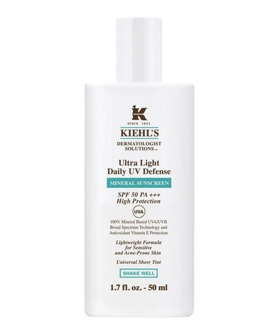 Shop Kiehl's Since 1851 Ultra Light Daily Uv Defense Mineral Sunscreen Spf 50 50ml In White
