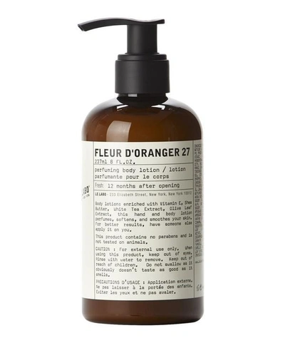 Shop Le Labo Fleur D'oranger 27 Body Lotion 237ml In White