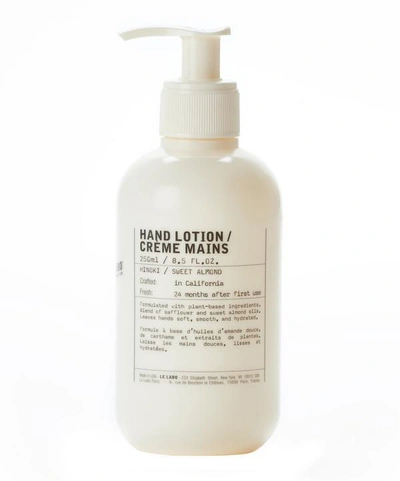 Shop Le Labo Hinoki Hand Lotion 250ml In White