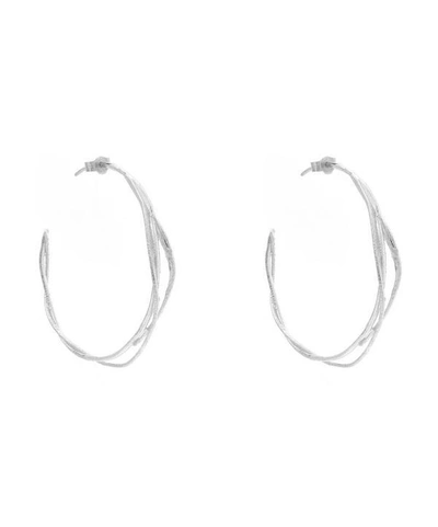 Shop Alex Monroe Silver Fine Twist Hoop Earrings