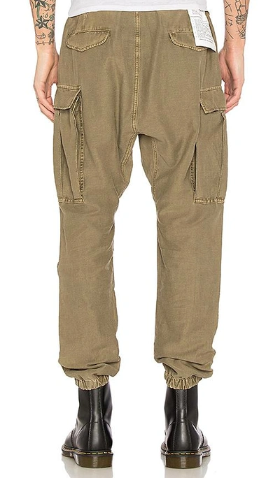 Shop R13 Slim Cargo Pants In Olive