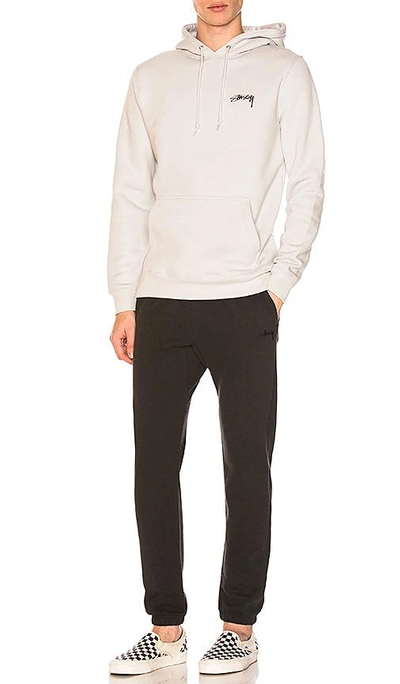 Shop Stussy Stock Fleece Pant In Black