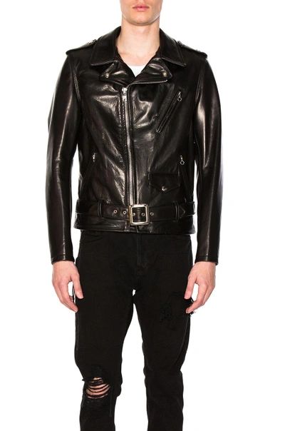 Schott Black Perfecto Leather Jacket In Black