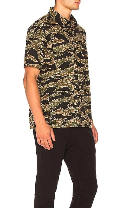 Shop Stussy Seersucker Safari Button Down In Green