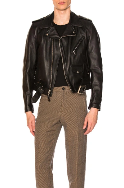 Shop Schott One Star Perfecto Moto Jacket In Black