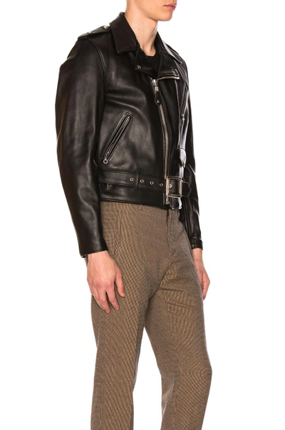 Shop Schott One Star Perfecto Moto Jacket In Black