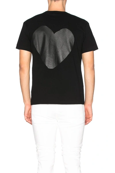 Comme Des Garçons Play Comme Des Garcons Play Black And Carbon Glossy Heart  Logo T-shirt | ModeSens