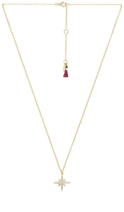 Shop Shashi Lacey Necklace In Metallic Gold.