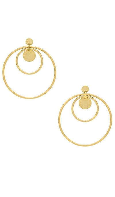 Shop Luv Aj The Disco Fever Hoops In Metallic Gold. In 14k Antique Gold