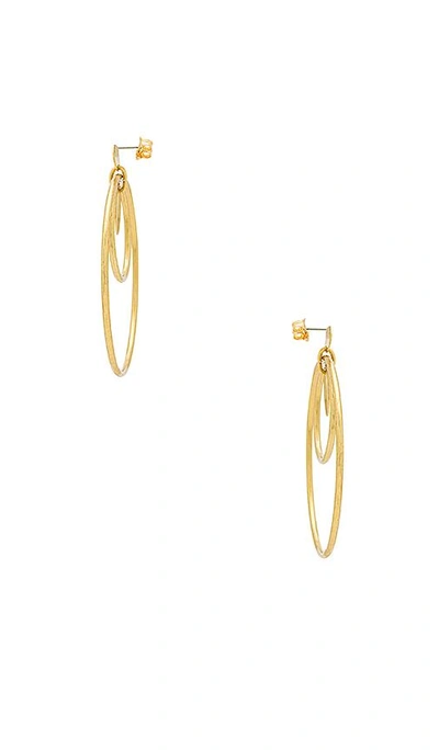 Shop Luv Aj The Disco Fever Hoops In Metallic Gold. In 14k Antique Gold