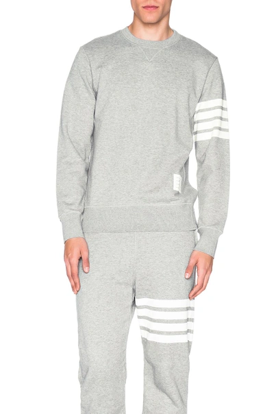 Thom Browne Grey 4-bar Classic Sweatshirt In Light Heather Grey