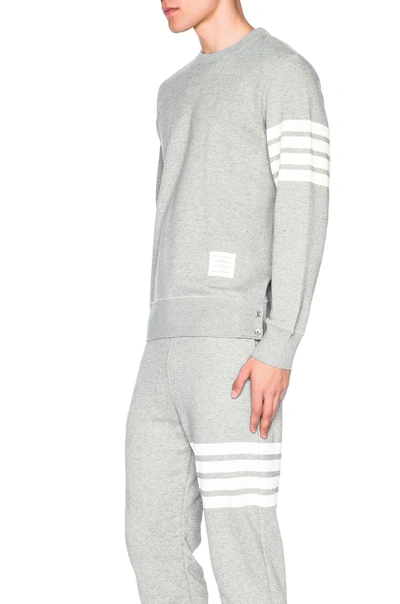 Thom Browne Grey 4-bar Classic Sweatshirt In Light Heather Grey