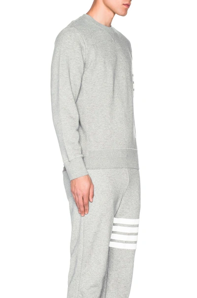 Thom Browne Grey 4-bar Classic Sweatshirt In Light Heather Grey