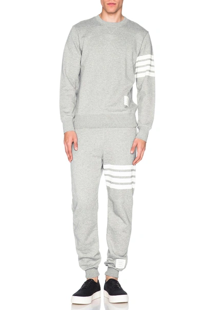 Thom Browne Grey 4-bar Classic Sweatshirt In Light Heather Grey