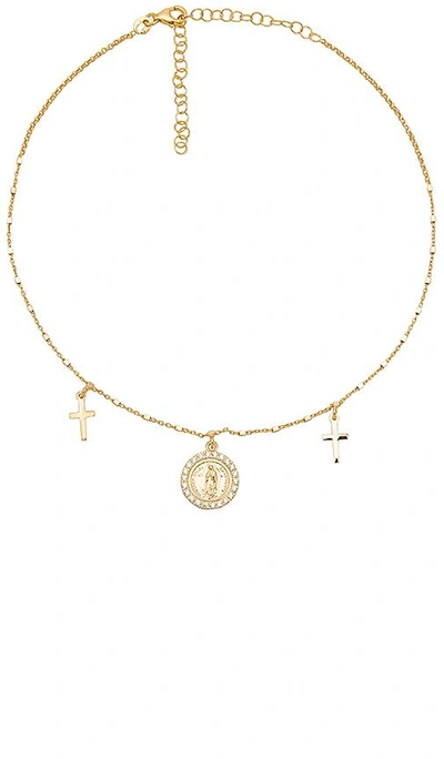 Shop The M Jewelers Ny The Three Medal Necklace In Metallic Gold