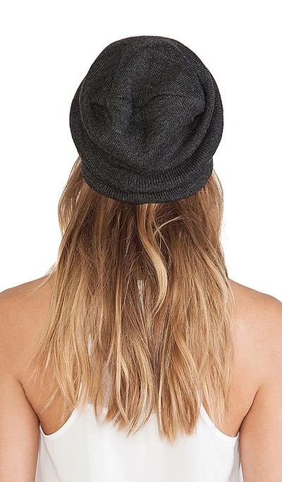 Shop Plush Barca Slouchy Hat W/ Fleece Lining In Charcoal