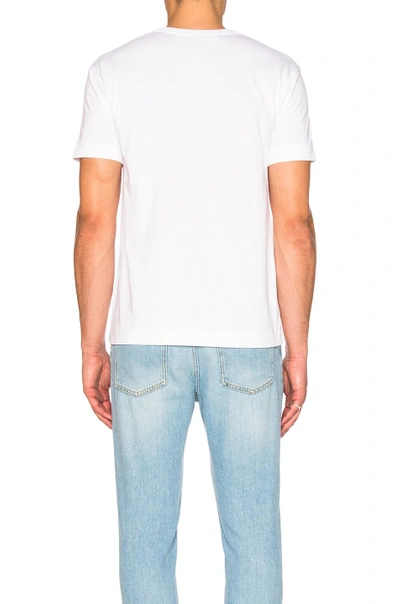 Shop Comme Des Garçons Play Large Heart Tee In White