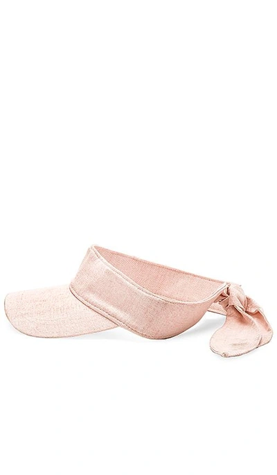 Shop Michael Stars Tie Back Visor In Pink