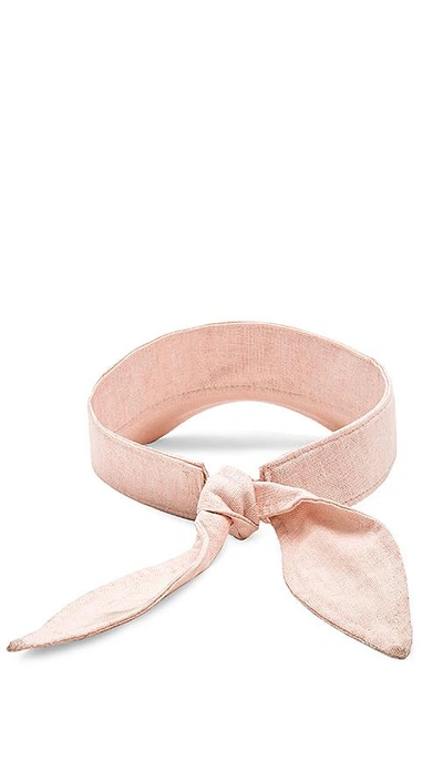 Shop Michael Stars Tie Back Visor In Pink