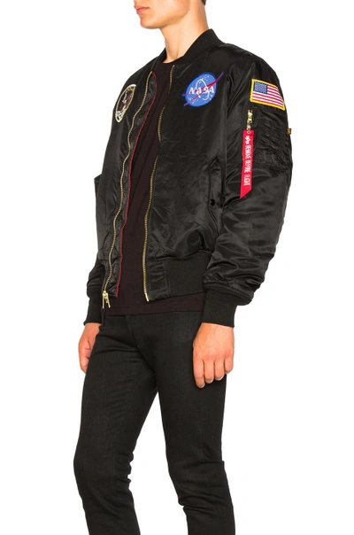 Shop Alpha Industries Apollo Ma-1 Bomber In Black