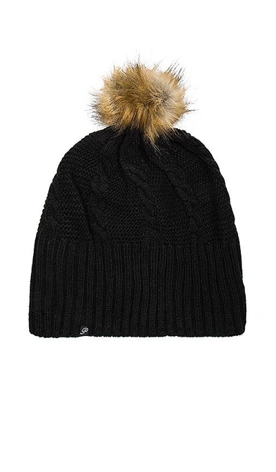 Shop Plush Fleece-lined Faux Fur Pom Pom Hat In Black