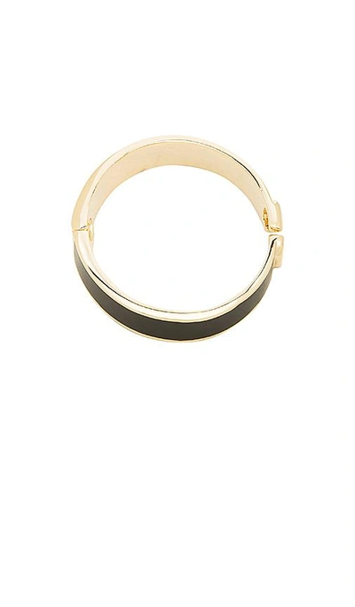 Shop Marc Jacobs Hinge Cuff Bracelet In Metallic Gold