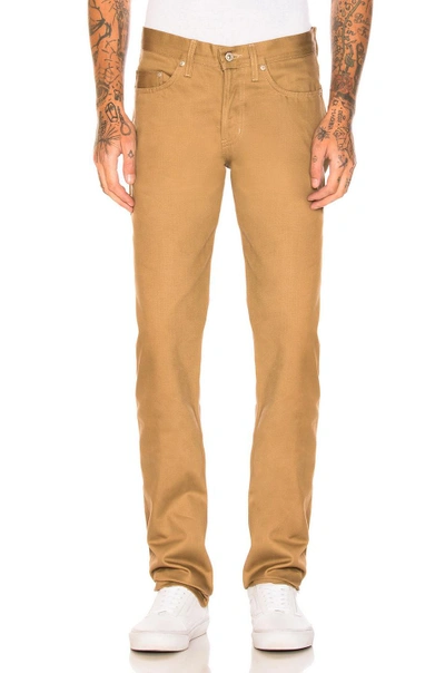 Shop Naked And Famous Weird Guy Selvedge Chino In Tan