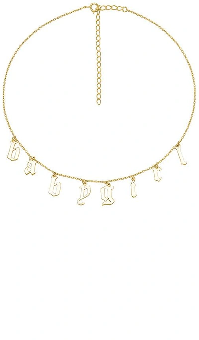 Shop The M Jewelers Ny The Babygirl Gothic Choker In Metallic Gold.