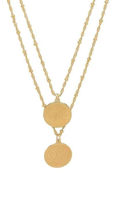 Shop Joolz By Martha Calvo Non & Oui Necklace In Gold