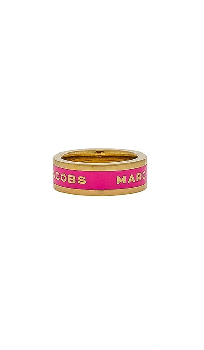 Shop Marc Jacobs Band Ring In Metallic Gold