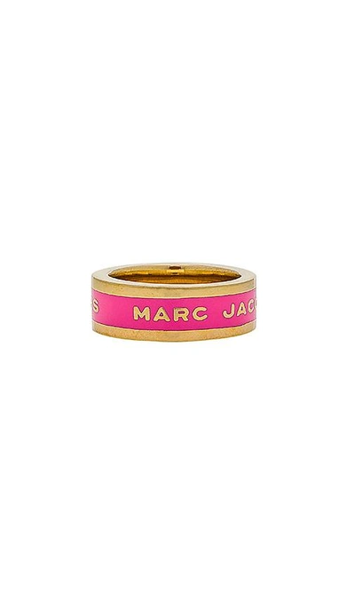 Shop Marc Jacobs Band Ring In Metallic Gold
