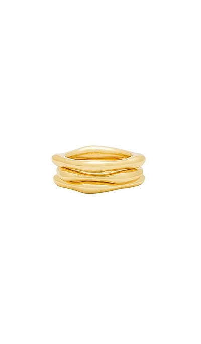 Gorjana Quinn Ring Set In Metallic Gold ModeSens