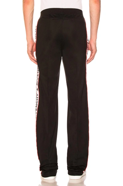 Shop Givenchy Tape Logo Sweatpants In Black