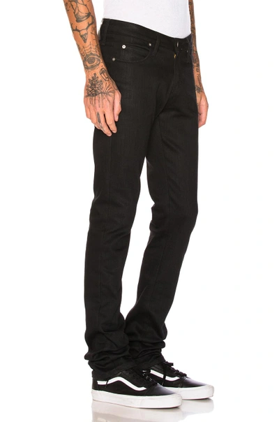 Shop Naked And Famous Skinny Guy Black Power Stretch