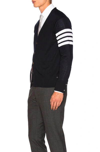 Shop Thom Browne Classic Merino Cardigan