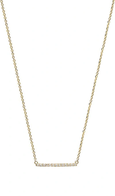 Shop Sachi Diamond Mini Bar Necklace In Gold