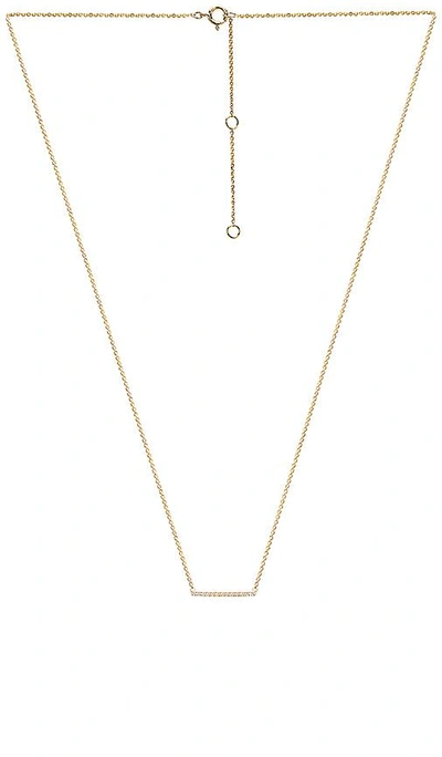 Shop Sachi Diamond Mini Bar Necklace In Gold