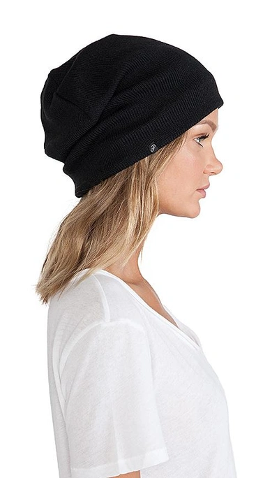 Shop Plush Fleece Lined Barca Slouchy Hat In Black