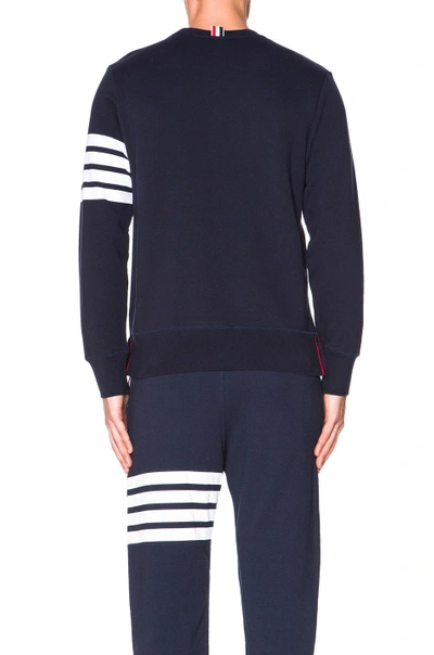 Shop Thom Browne Classic Sweatshirt In Navy