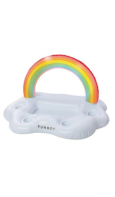 Shop Funboy Rainbow Cloud Inflatable Floating Bar In Multi