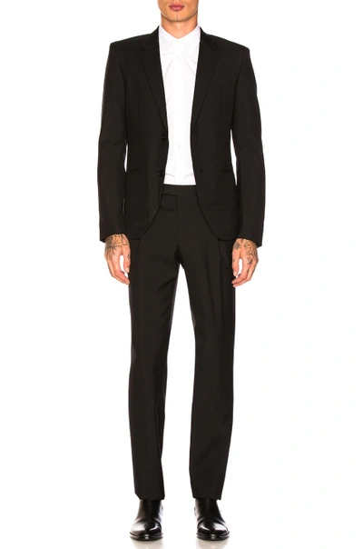 Shop Saint Laurent Gabardine Suit In Black