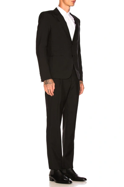 Shop Saint Laurent Gabardine Suit In Black