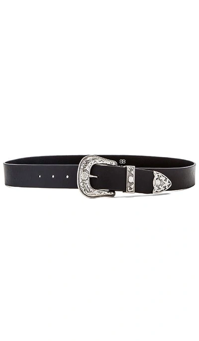 Shop B-low The Belt Frank Hip Belt In Black & Silver