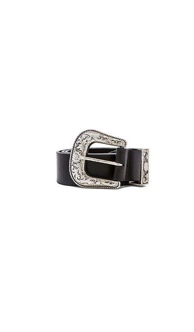 Shop B-low The Belt Frank Hip Belt In Black & Silver