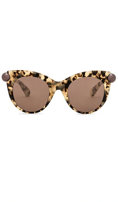 Shop Christopher Kane Cat Eye Acetate In Gray